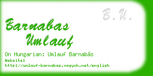 barnabas umlauf business card